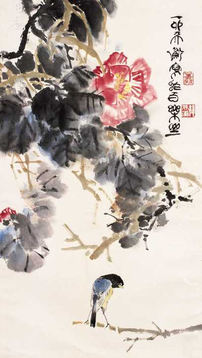 韩天衡 花鸟 立轴